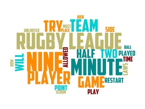Rugby League Nines Typography Background: A Vibrant Design Language for Creative Expression