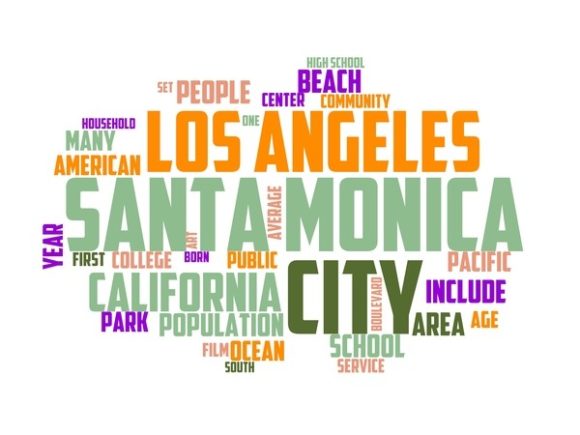Santa Monica Typography Banner