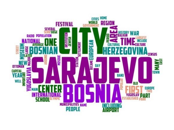 Sarajevo Typography Tie Dye