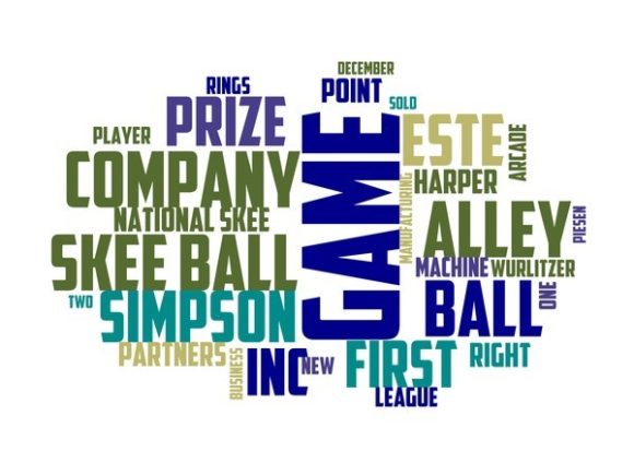 Skee Ball Typography Tumbler