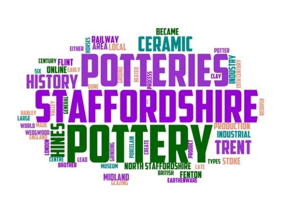 The Potteries Typography Tie Dye: A Versatile Hand-Drawn Wordcloud for Authentic Creative Expression